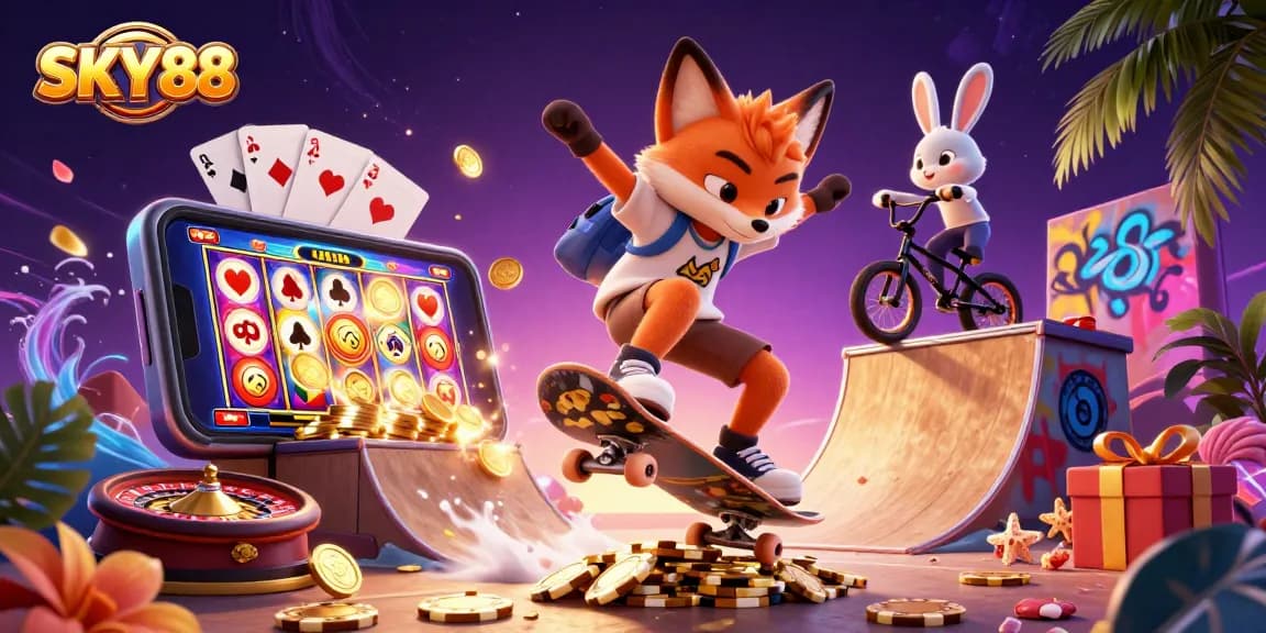 Win exciting games at SKY88 with engaging characters and vibrant casino themes.