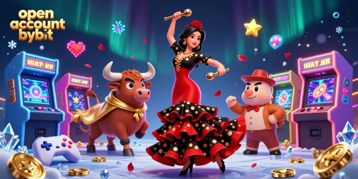 Open account Bybit to enjoy interactive 3D illustrated gaming experiences with vibrant casino elements.