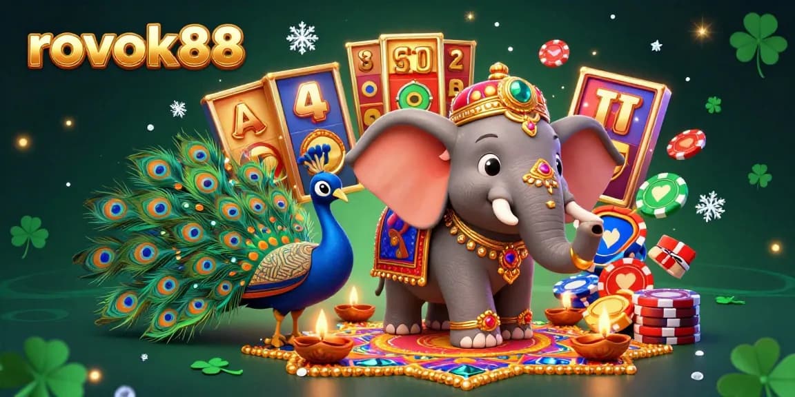 Experience winning moments at rokok88 with vibrant slot reels and joyous characters in a lively atmosphere.