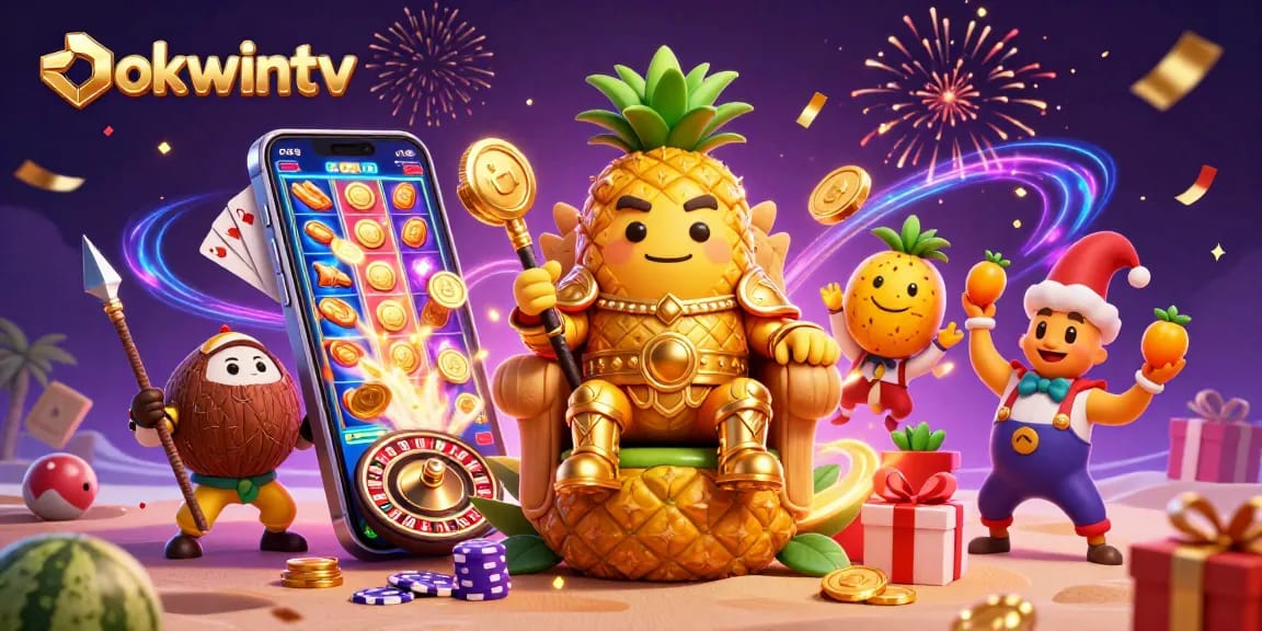 Experience thrilling betting at OKWINTV with engaging sports elements and dynamic casino visuals.
