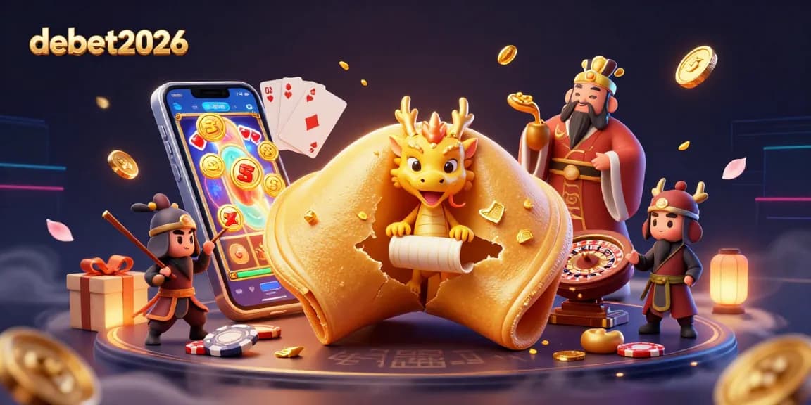 Experience thrilling gameplay with debet2026's exciting casino adventure featuring a golden fortune cookie and dynamic gaming elements.