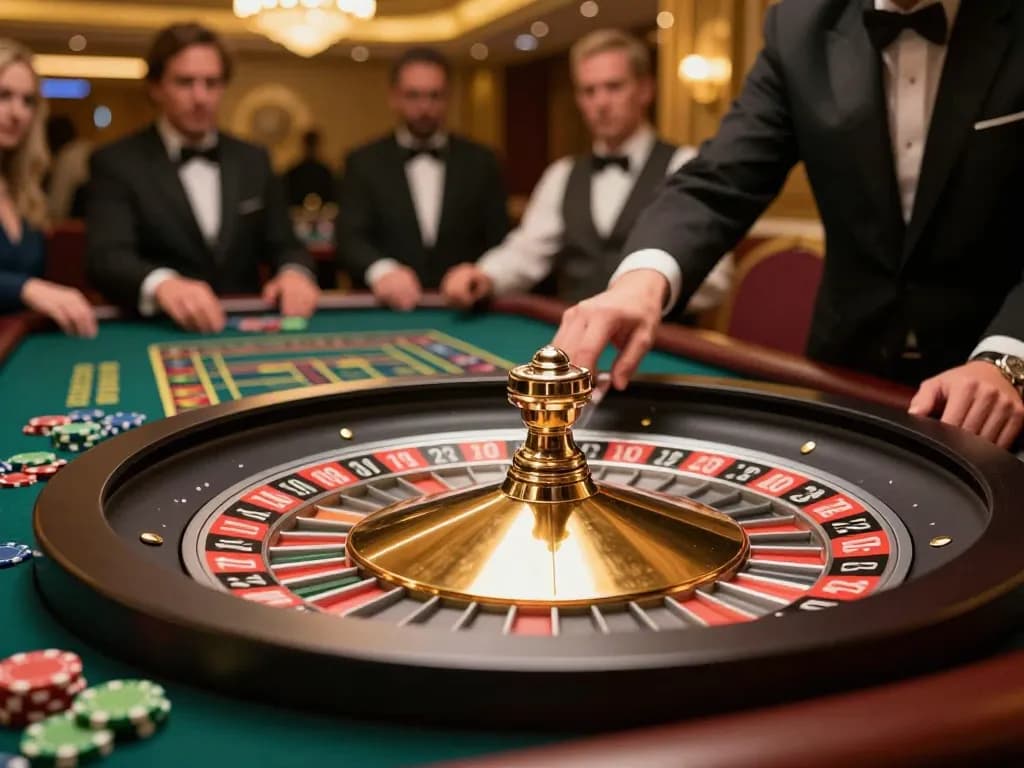 Experience the thrill of high-stakes gaming at GG88 roulette table with vibrant chips.