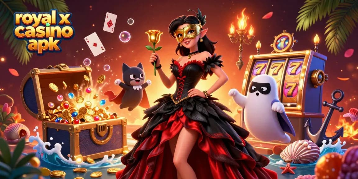 Play thrilling games with royal x casino apk, featuring vivid characters and engaging casino elements.