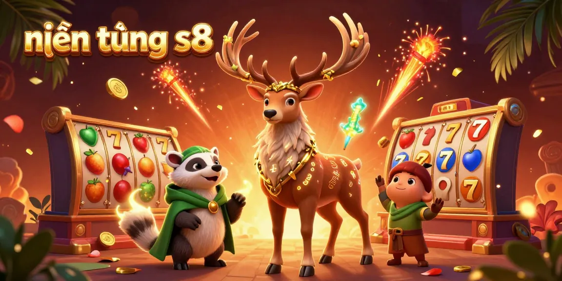 Experience vibrant game-play with the nền tảng s8, featuring animated characters and casino elements.