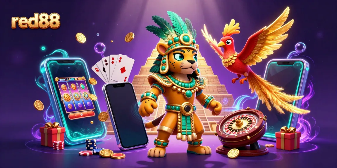 Experience thrilling gameplay at red88 with vibrant 3D casino characters and action-packed elements.