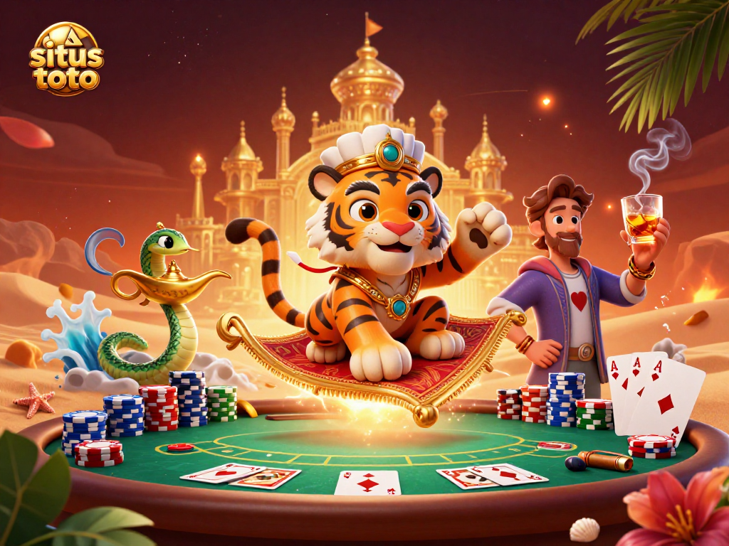 Mengikuti situs toto, permainan poker seru dengan sultan macan dan banyak chip poker.