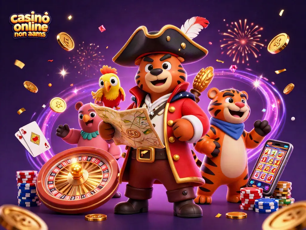 Gioca nei migliori casinò online non AAMS e scopri vincite emozionanti con il bear-pirata e i suoi compagni.