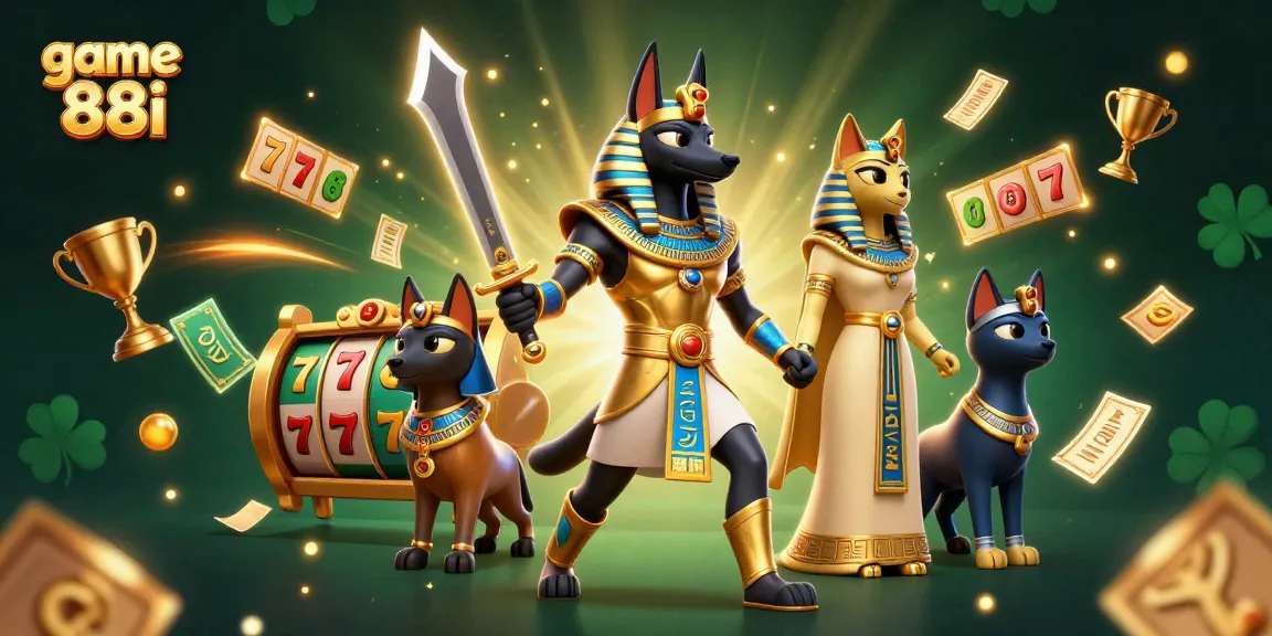 Engage with the game 88i and discover the excitement of slots and jackpots in this dynamic illustration.