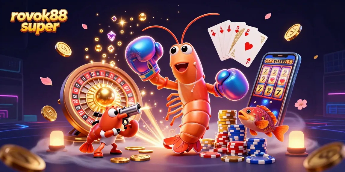 Experience thrilling gameplay with ROKOK88 super, featuring vibrant characters and dynamic casino elements.