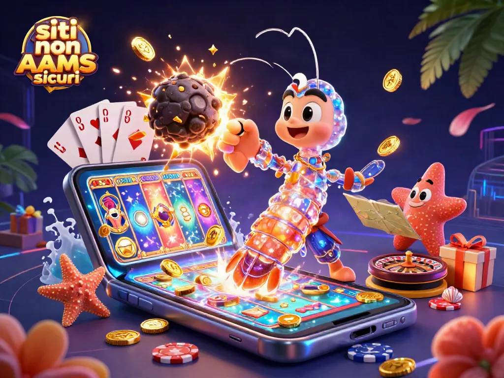 Scopri i siti non AAMS sicuri attraverso un'attività emozionante con personaggi colorati e elementi di gioco.