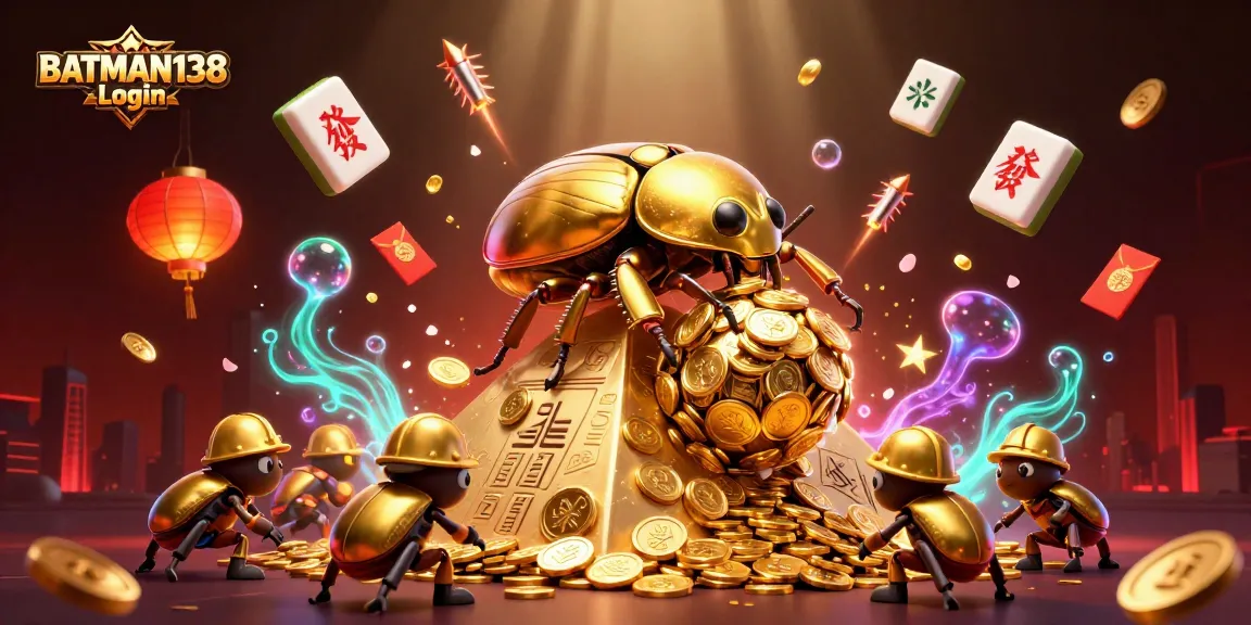 Experience the thrill of gambling with the BATMAN138 Login golden coin scene featuring creative casino imagery.