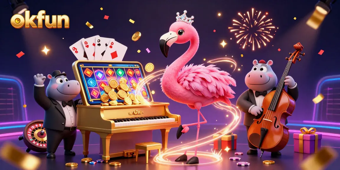 Play exciting games and win big at okfun's vibrant casino with dynamic characters and rich casino elements.