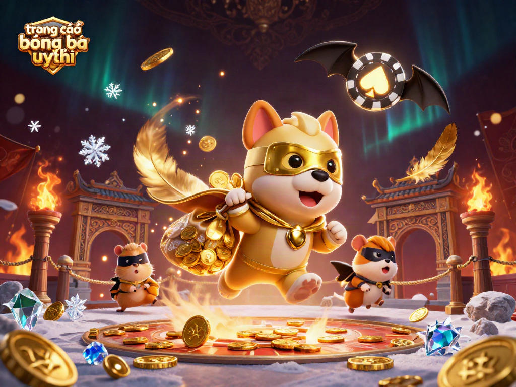Khám phá trang cá độ bóng đá uy tín với hình ảnh đầy màu sắc, chó vận chuyển vàng và hamster hỗ trợ.