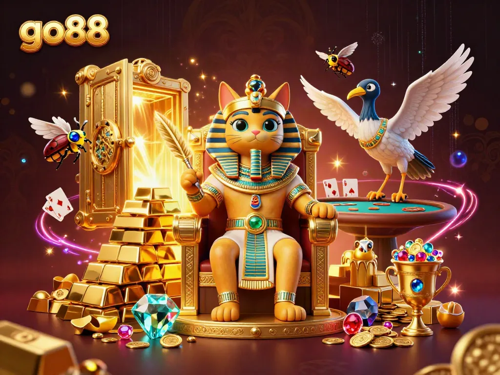 Experience the thrill of go88 with vibrant casino characters in a dynamic gambling scene.