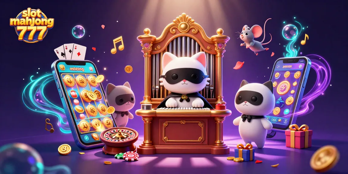 Engage with exciting slot mahjong 777 action featuring a whimsical 3D casino scene with dynamic characters and vibrant elements.