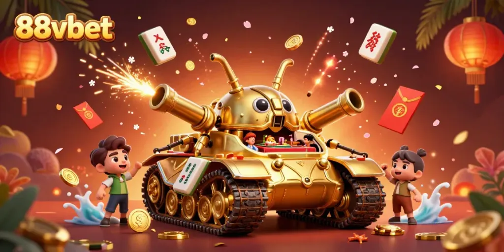 Experience thrilling gameplay at 88vbet with a vibrant 3D casino scene full of excitement.