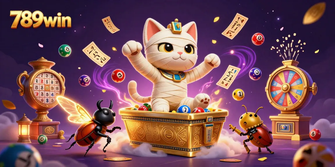 Experience the excitement of 789win with a lively illustrated casino scene featuring dynamic characters and game elements.