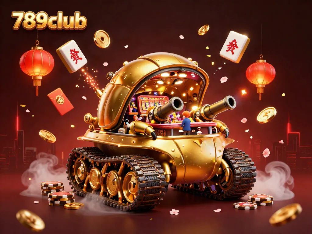 Engage with the exciting world of 789club's casino adventure featuring an animated golden beetle tank.