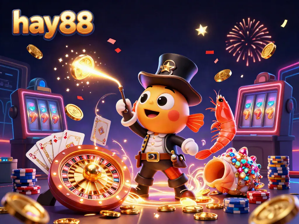 Experience the thrill of hay88 with underwater characters and casino elements for vibrant gaming fun.