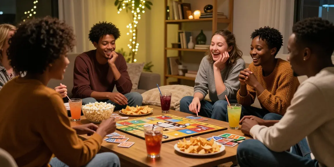 Friends enjoying a game night on snapwins telegram in a cozy atmosphere