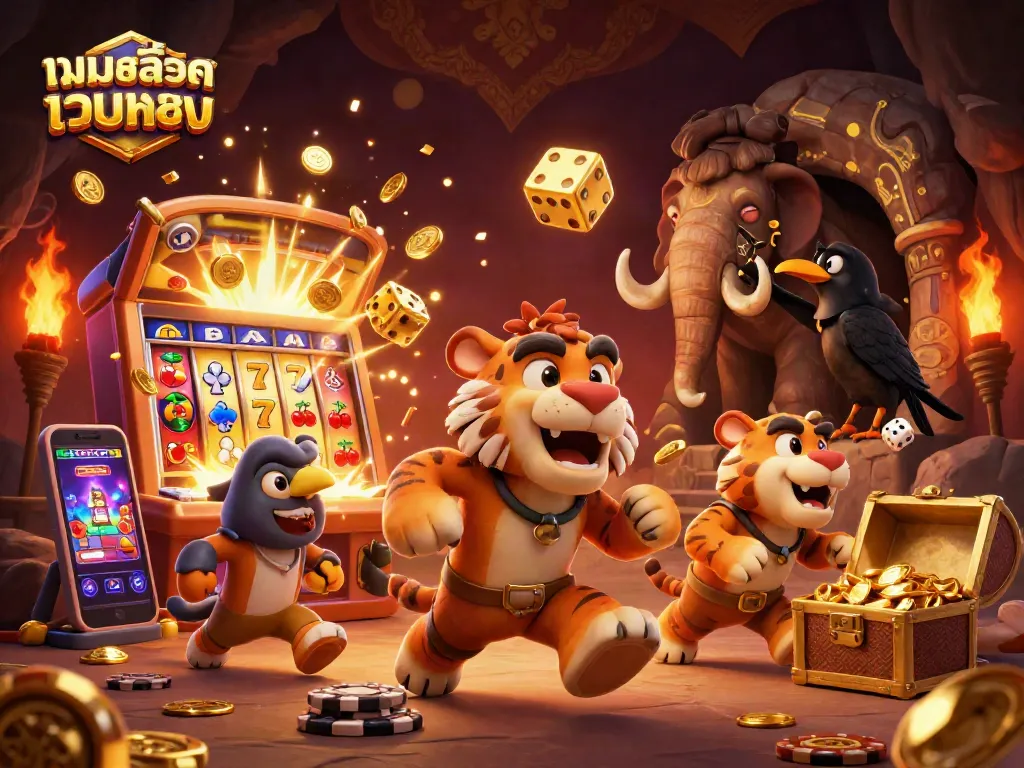 เล่นเกมสล็อตเว็บตรงด้วยภาพ 3D ที่มีธีมยุคหินและสัตว์ดึกดำบรรพ์