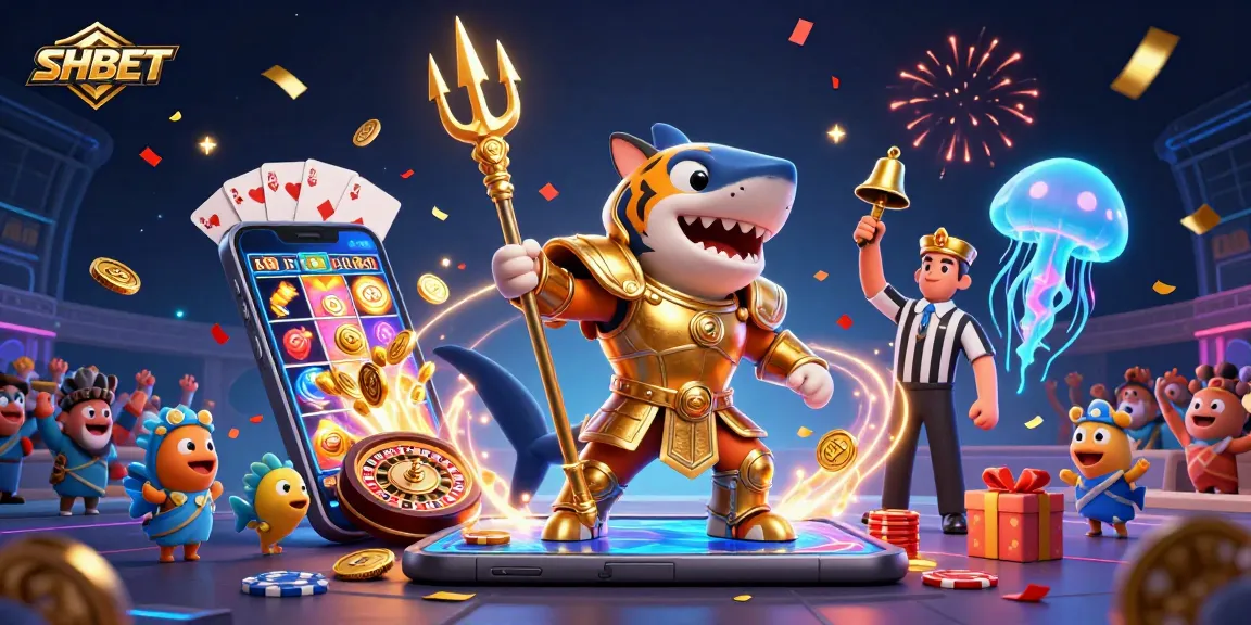 Engage with SHBET's thrilling underwater casino experience featuring dynamic game elements and vibrant visuals.
