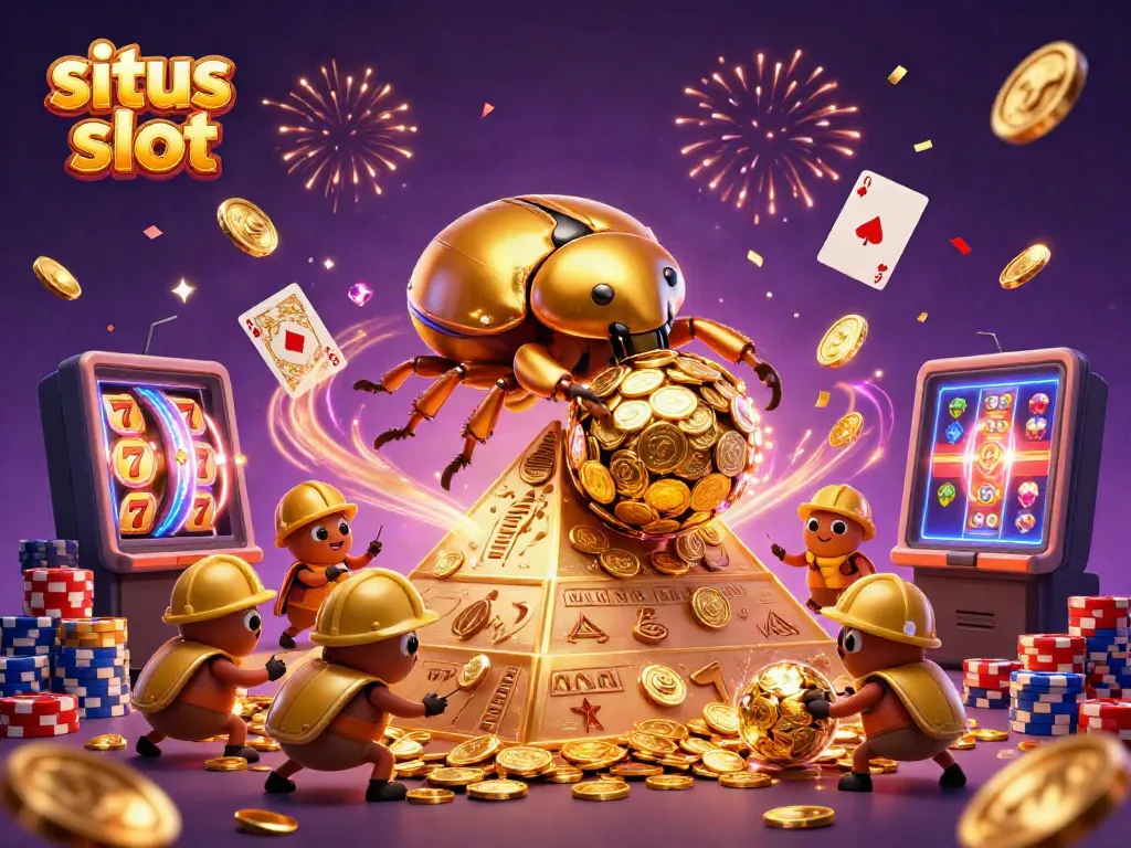 Engage with the situs slot experience featuring dynamic cartoon elements and golden coins