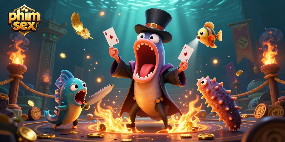 Spin the reels of luck with phim sex's thrilling casino-themed underwater magic illustration.
