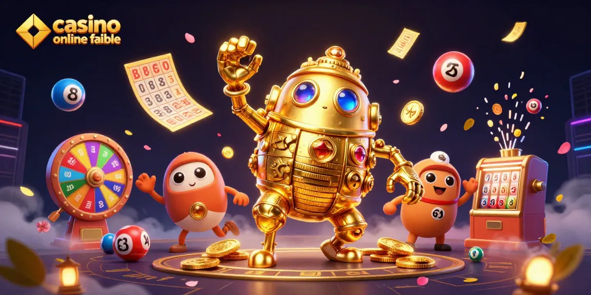 Disfruta de la emoción de un casino online fiable con un golem dorado entre símbolos y premios.