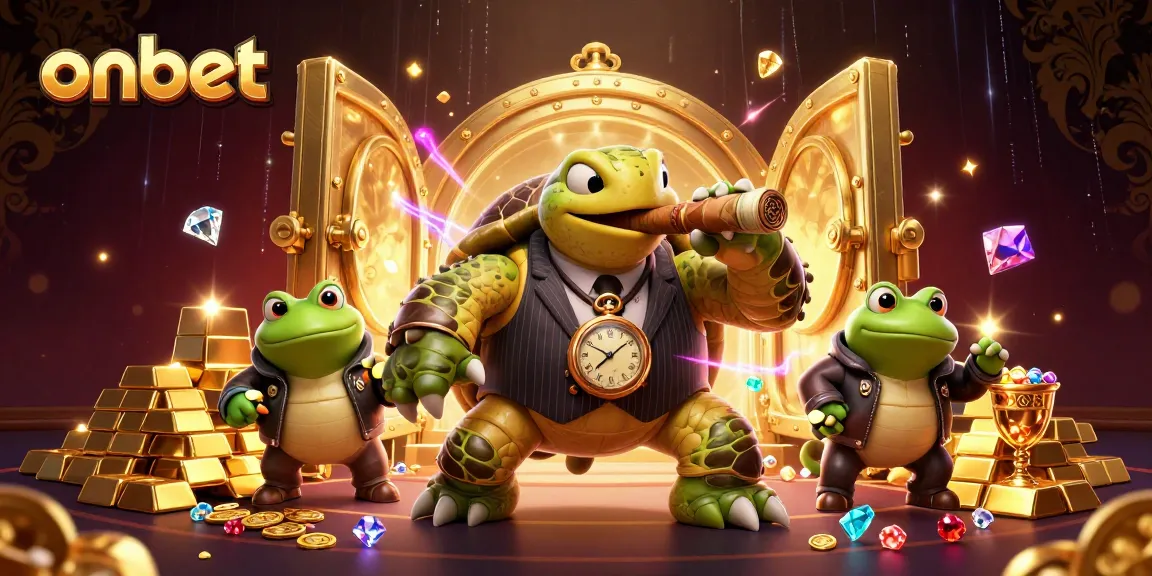 Experience thrilling gaming with onbet as vibrant characters navigate a dynamic casino scene.