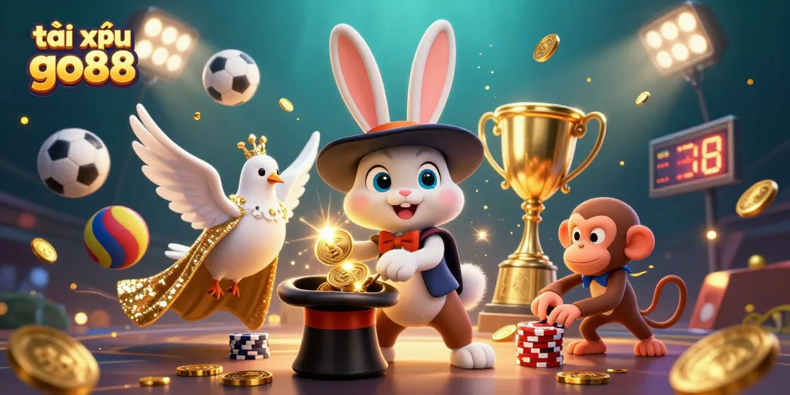 Engage with tài xỉu go88 as the magician reveals coins, surrounded by excitement!