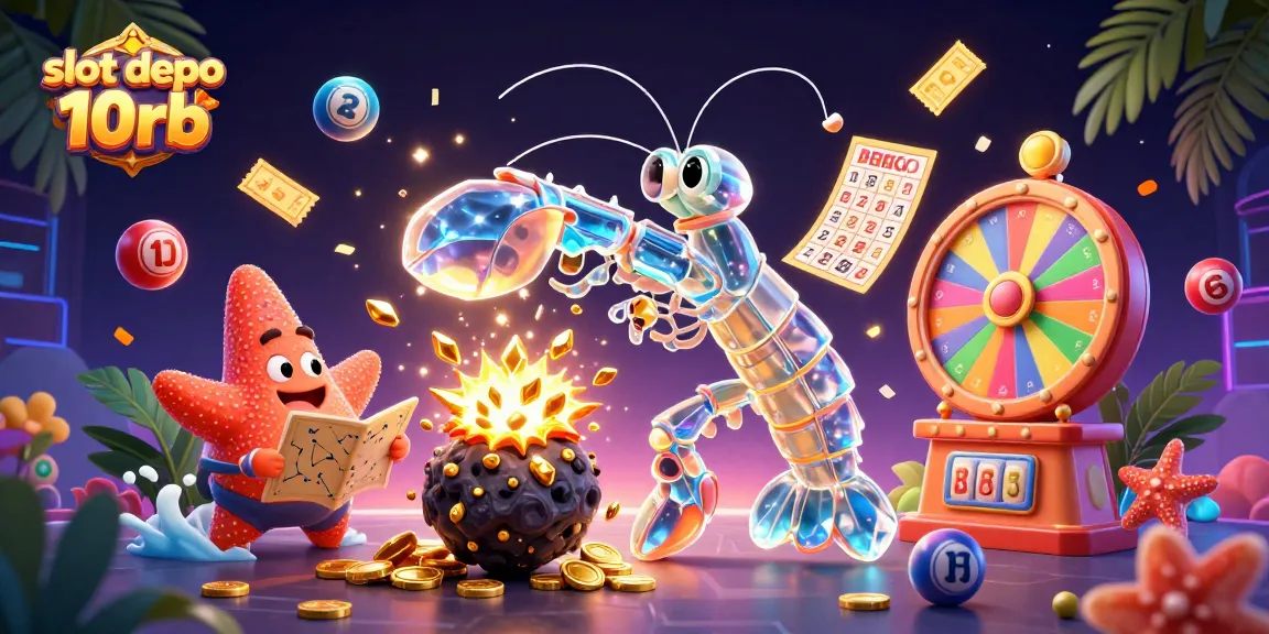 Engage with slot depo 10rb through an exciting 3D casino adventure featuring vibrant games and gold coins.