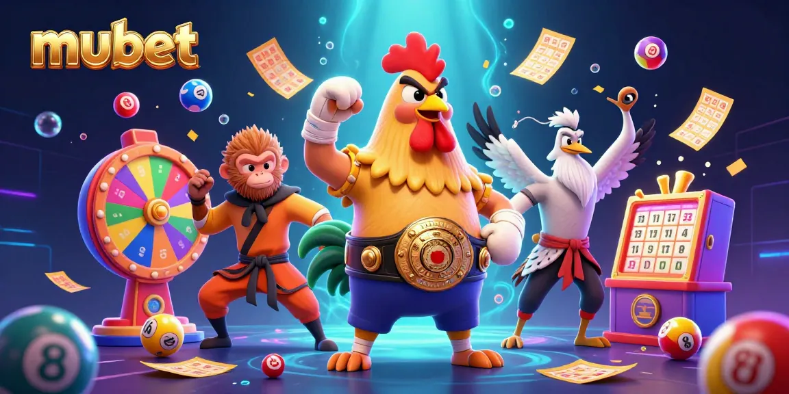 Engage in thrilling gambling adventures with mubet in this vibrant 3D casino illustration.