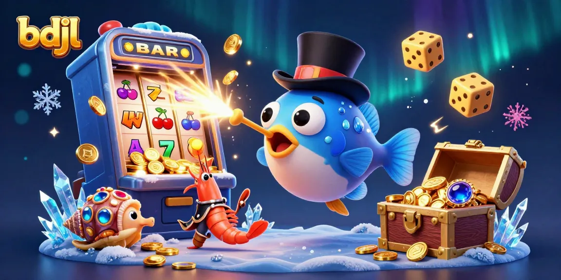 Engage with bdjl's thrilling jackpot experience featuring deep-sea characters and vibrant casino elements.