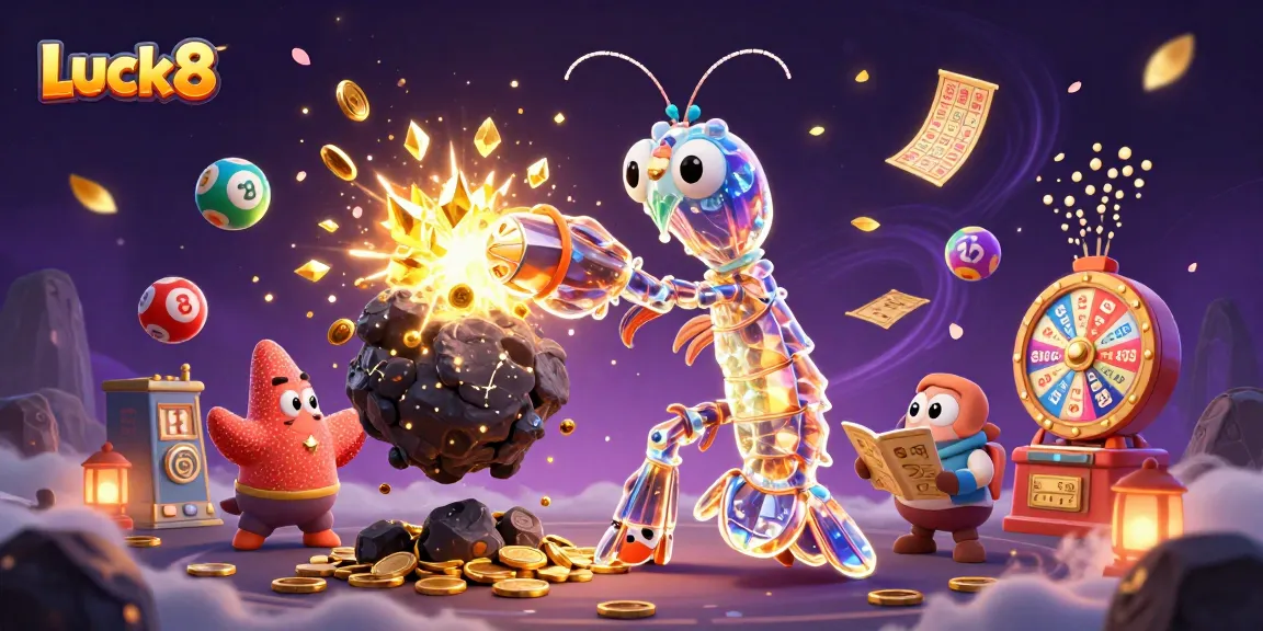 Engage with Luck8 by winning golden gems and coins in an exciting 3D casino scene.