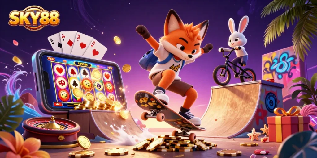 Win exciting games at SKY88 with engaging characters and vibrant casino themes.