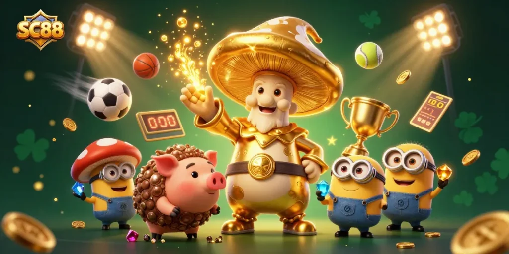 SC88 wizard casts winning spells in this dynamic sports betting scene filled with treasures.