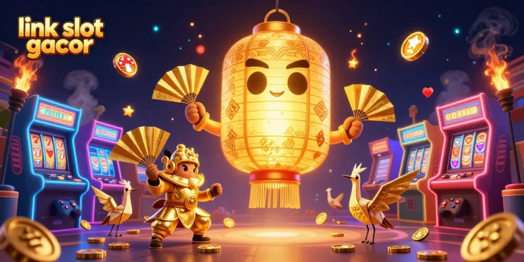 Spin the reels at link slot gacor enjoying vibrant arcade-style gaming atmosphere