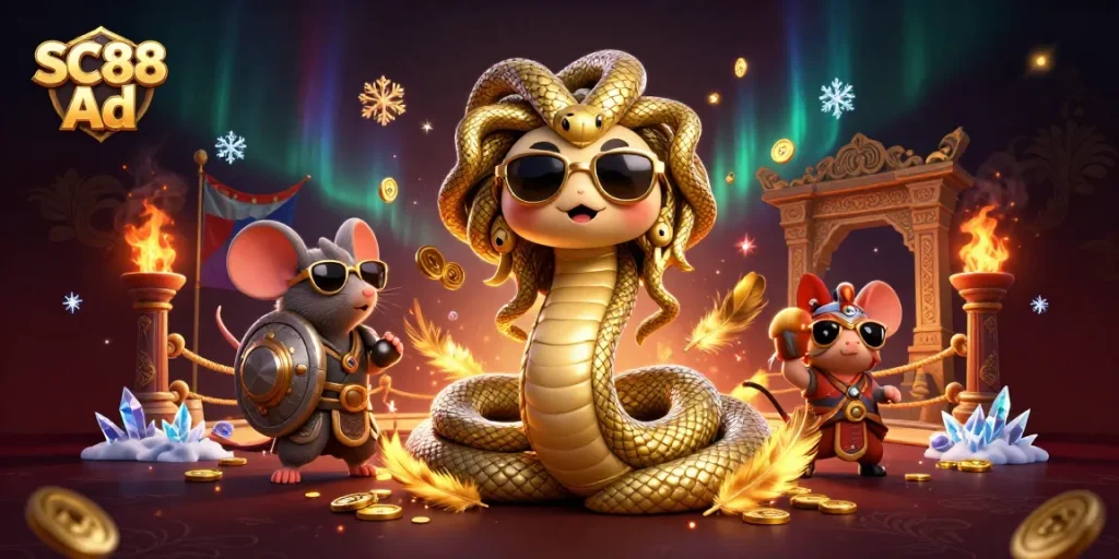 Engage with SC88 Ad through this vibrant 3D casino scene featuring dynamic game elements.